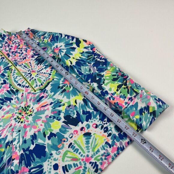 Lilly Pulitzer Skipper Popover 1/4 Zip Pullover Top XS Dive In Colorful Preppy - Picture 8 of 12